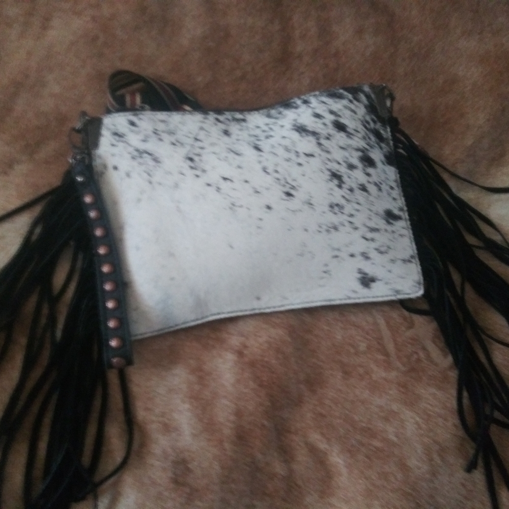 Hair on Hide Fringed crossbody